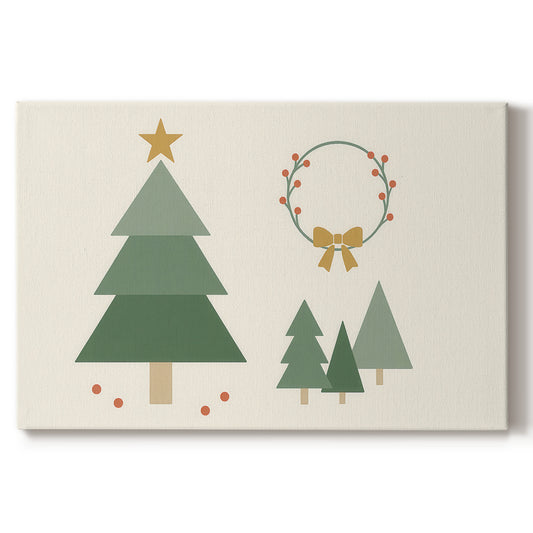 Silver Snow at Night - Canvas Art Print