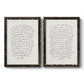 Letter to a Lover I - Premium Framed Canvas 2 Piece Set - Ready to Hang