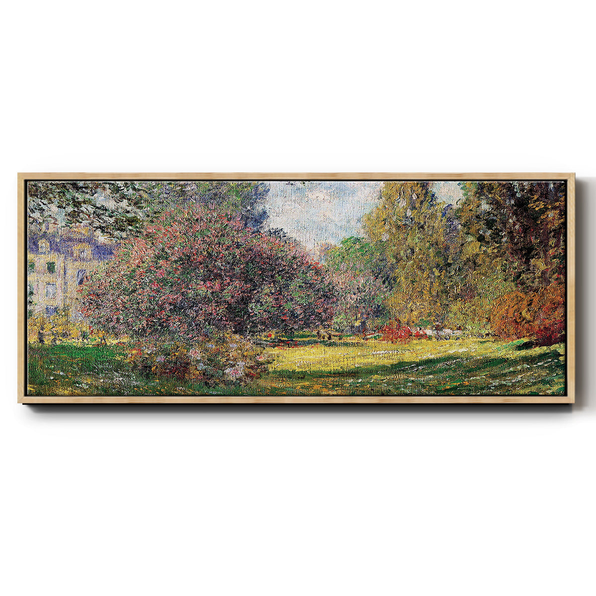 The Park - Floater Framed Canvas Print