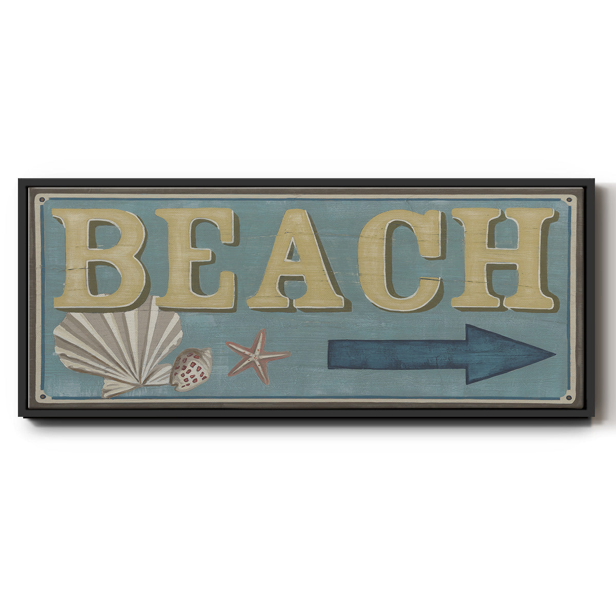 Shoreline Signs III - Floater Framed Canvas Print