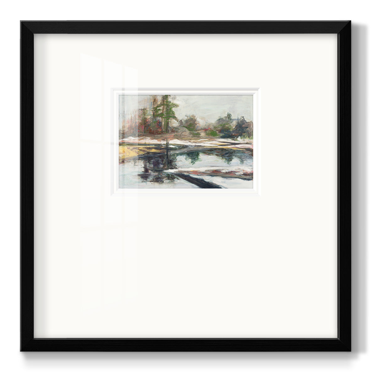 Quiet Reflection Premium Framed Print Double Matboard