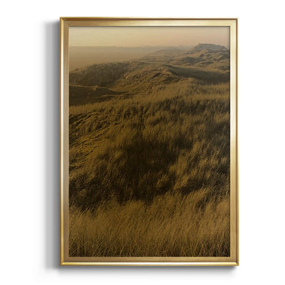 Golden Fog I - Modern Framed Canvas Print