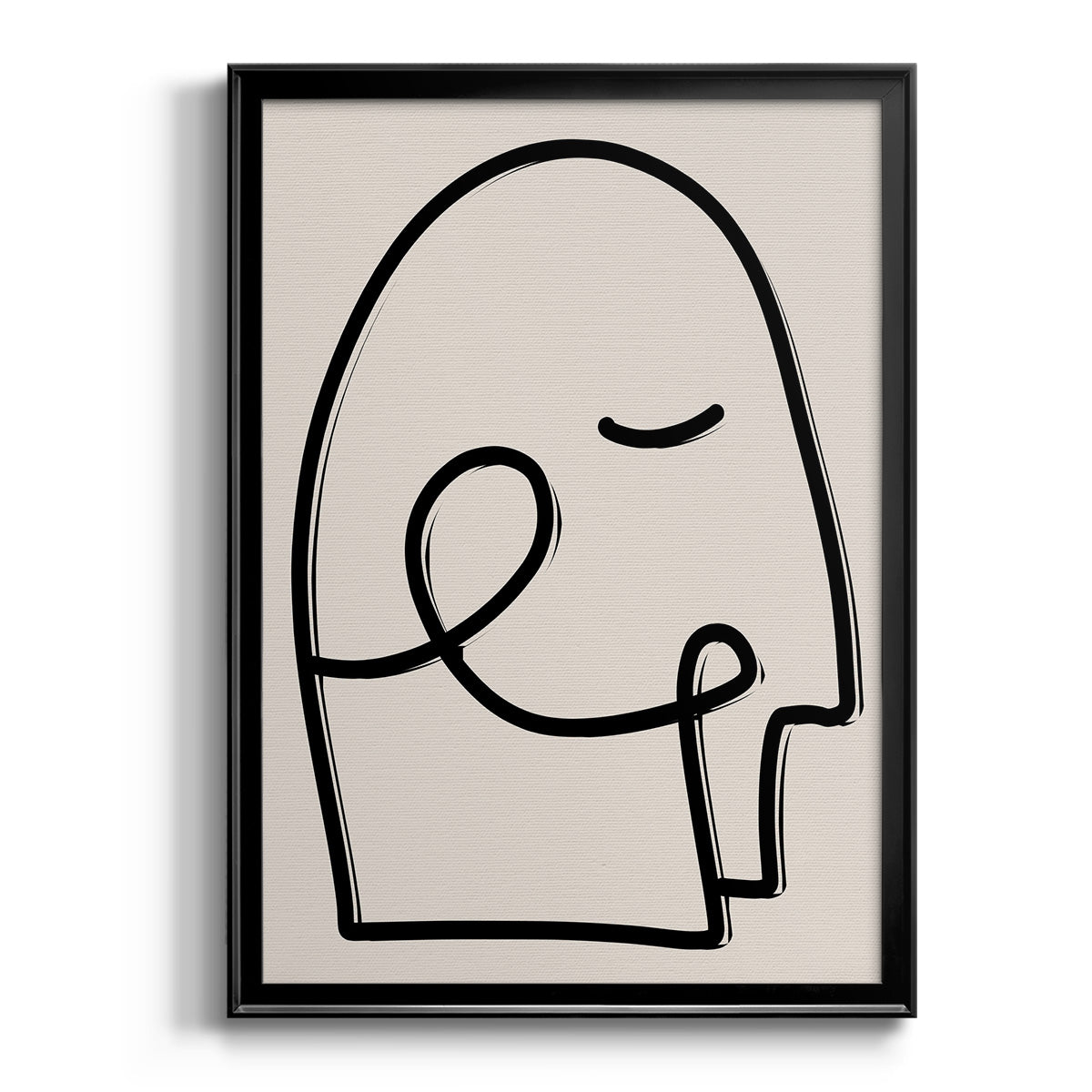 Face It I - Modern Framed Canvas Print