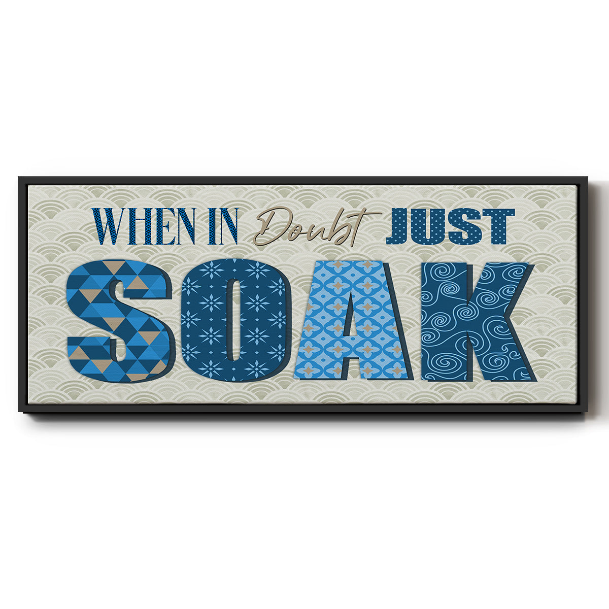 When in Doubt - Floater Framed Canvas Print