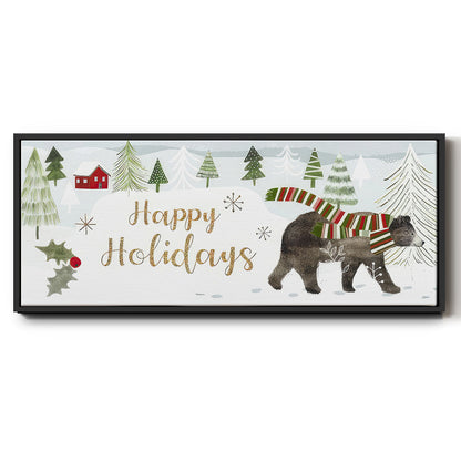 Woodland Christmas Collection D - Floater Framed Canvas Print