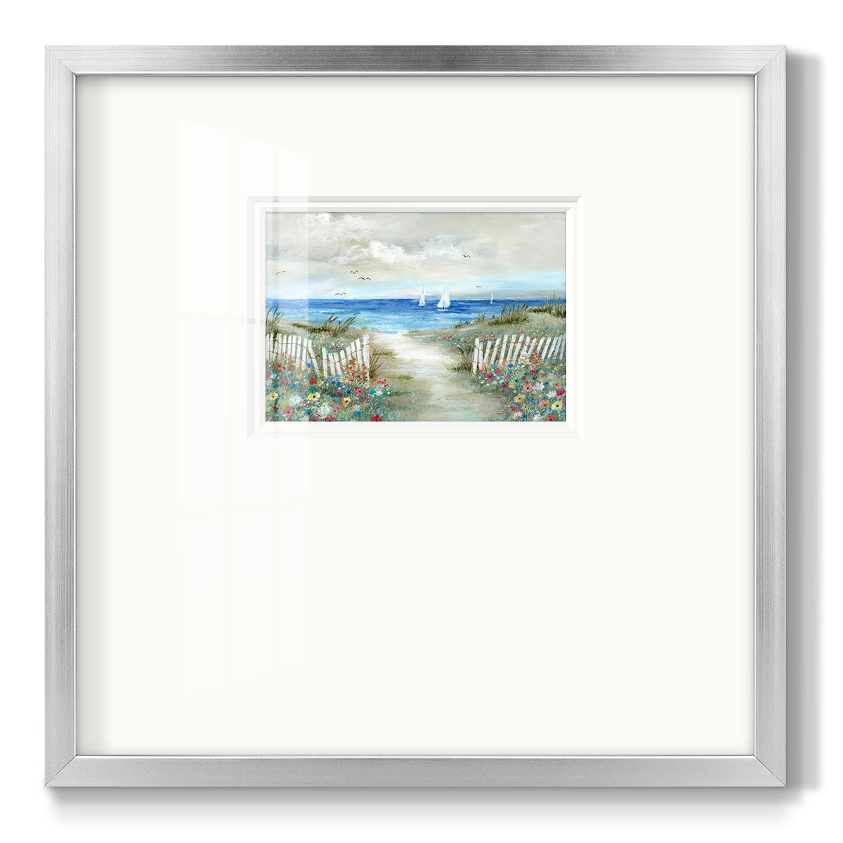 Coastal Garden - Double Matboard Framed Print