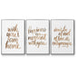 Loving You I - Framed Premium Gallery Wrapped Canvas L Frame 3 Piece Set - Ready to Hang