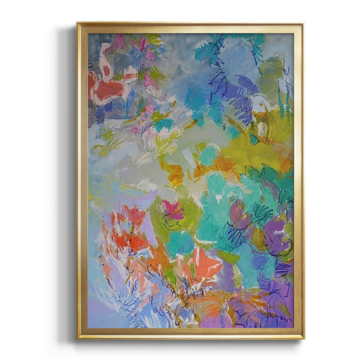 Let Me Bloom I Am - Modern Framed Canvas Print