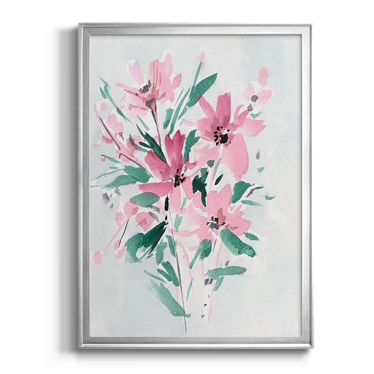 Posy Blooms IV - Modern Framed Canvas Print