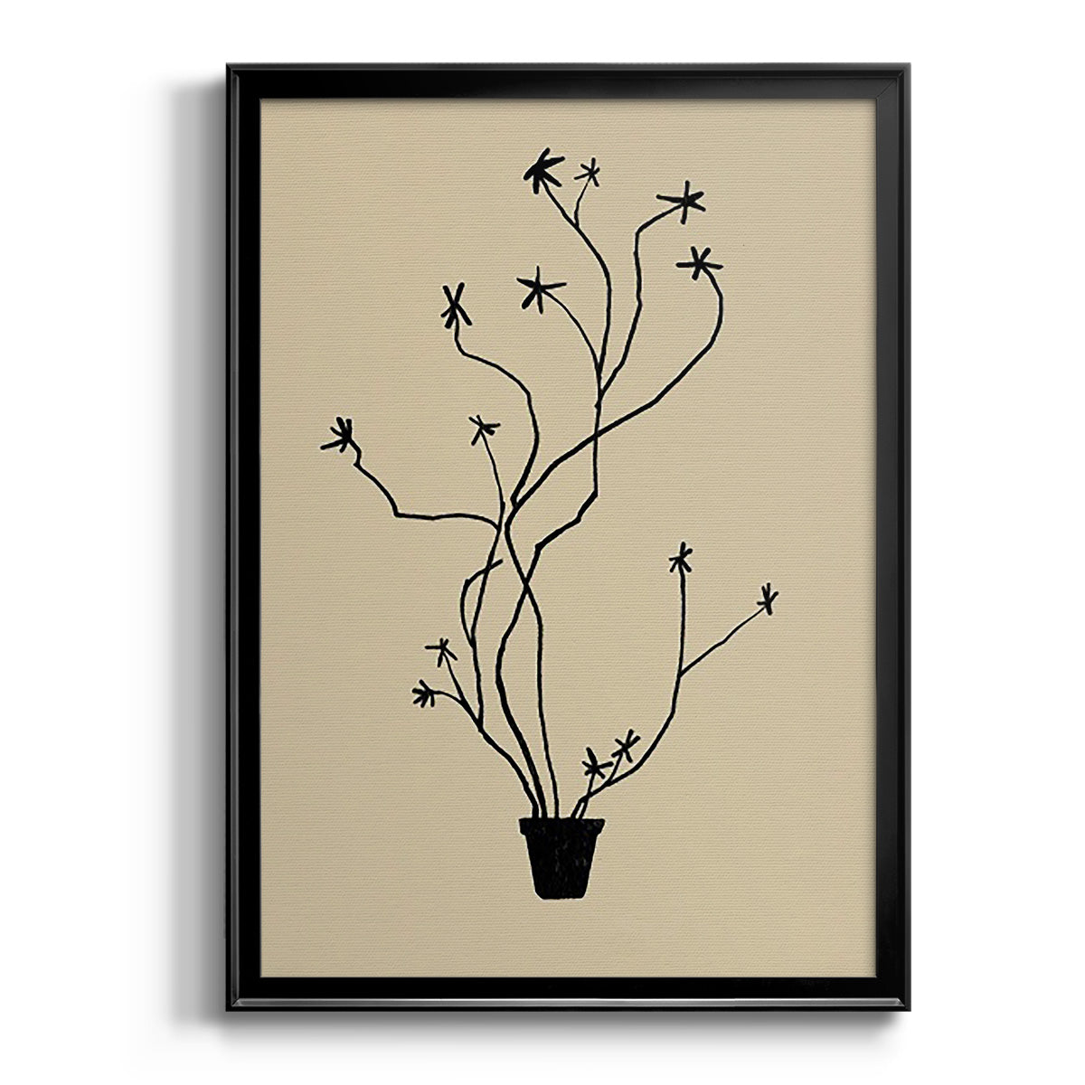 Spring Sprig Vase II - Modern Framed Canvas Print