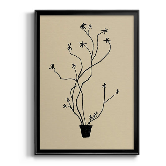 Spring Sprig Vase II - Modern Framed Canvas Print