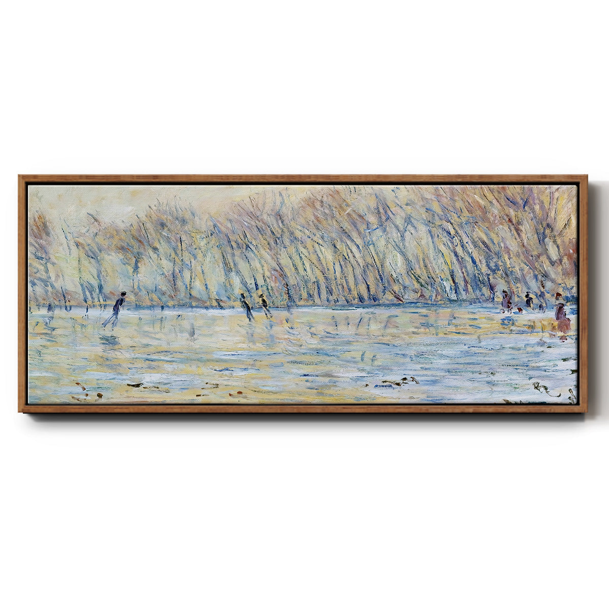 Skaters at Giverny, 1899 - Floater Framed Canvas Print