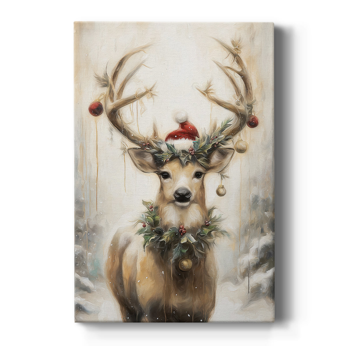 Midnight of Golden Yule - Canvas Art Print