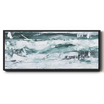 Misty Waves II - Floater Framed Canvas Print