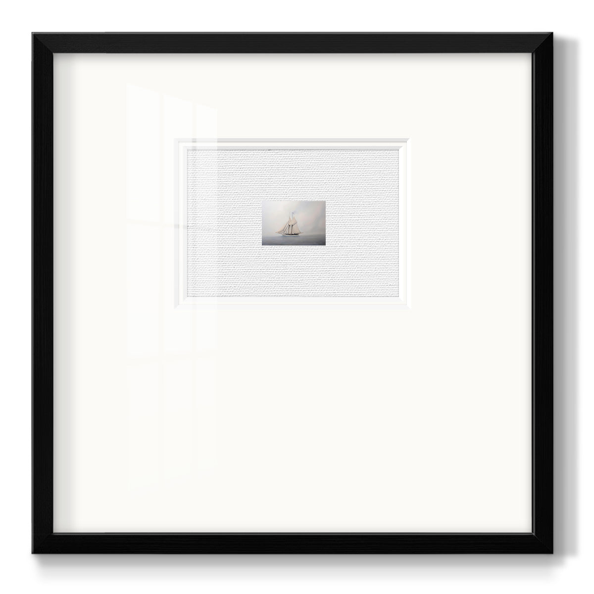 Foggy Sail IV - Double Matboard Framed Print