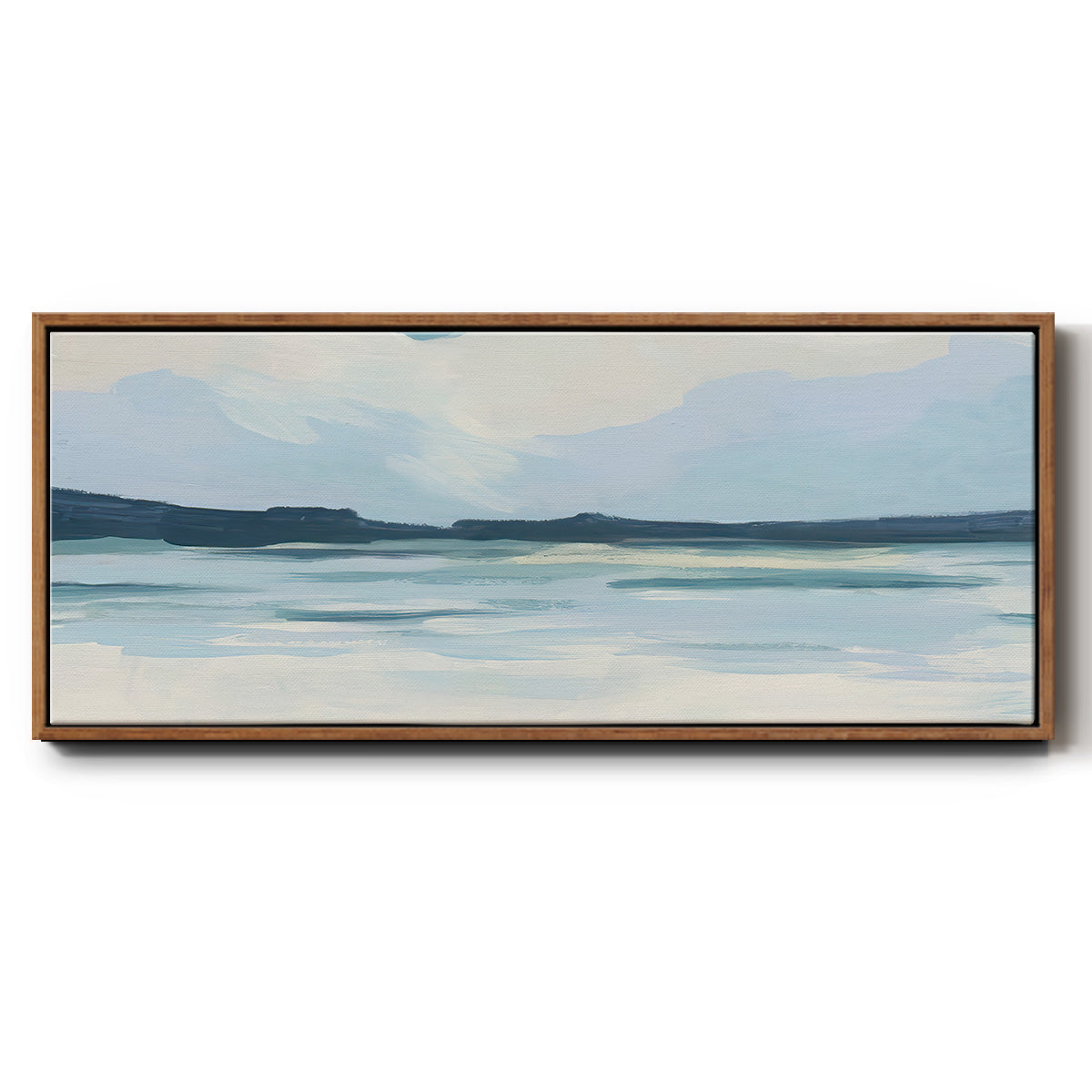 Cream Coastline I - Floater Framed Canvas Print