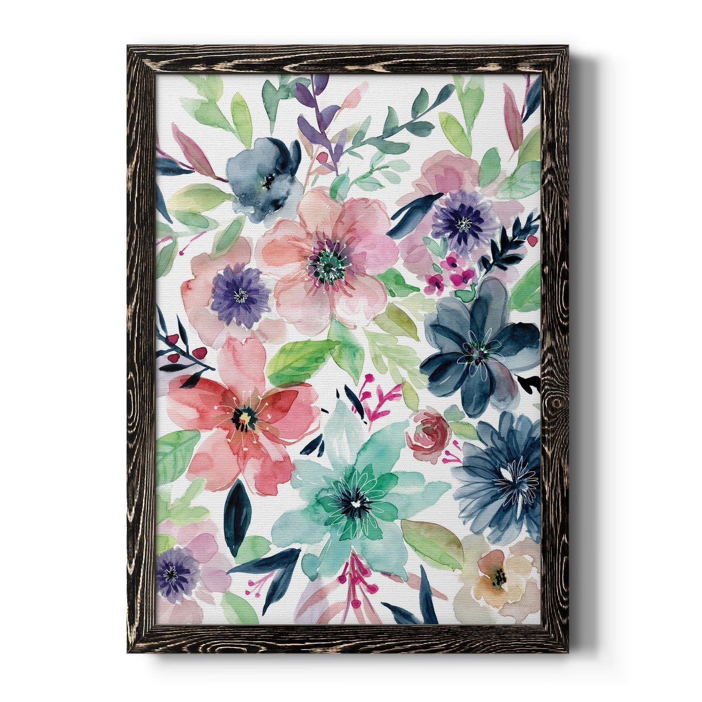 Cool and Serene - Barnwood Framed Canvas Print