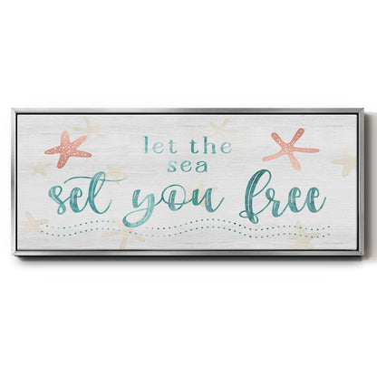 Sea Free - Floater Framed Canvas Print