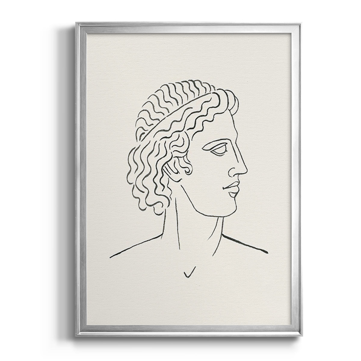 Greek Busts I - Modern Framed Canvas Print