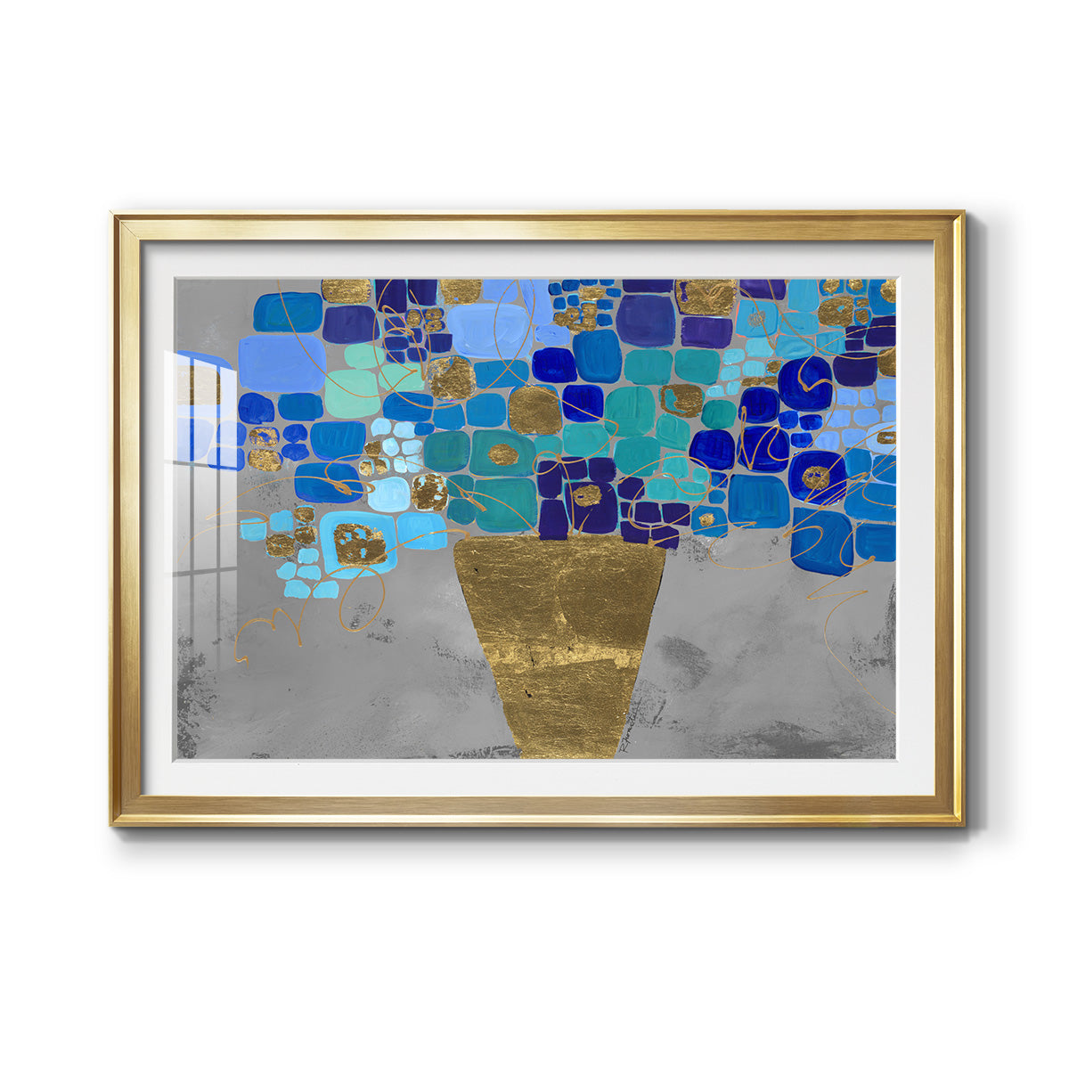 Blue Love - Modern Framed Art Print