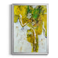 Golden Foliage I - Modern Framed Canvas Print