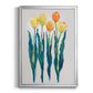 Tulips in a Row II - Modern Framed Canvas Print