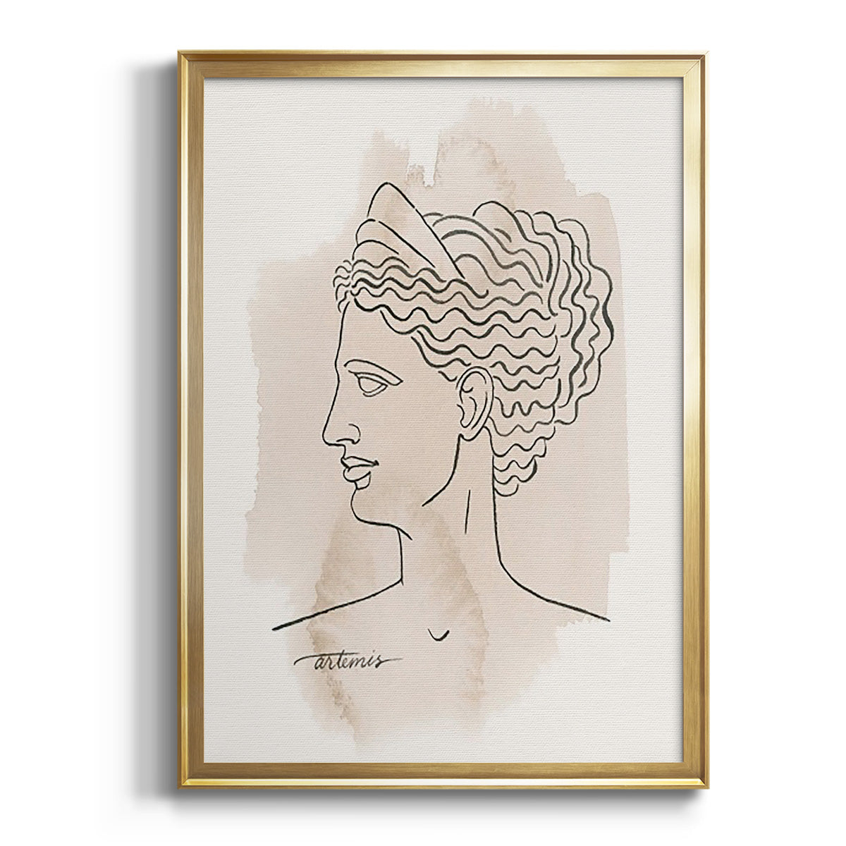 Greek Busts VI - Modern Framed Canvas Print