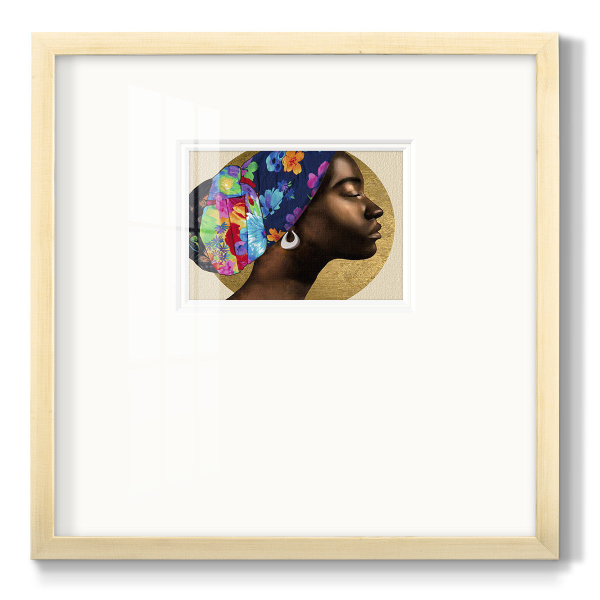 Golden Lady I - Double Matboard Framed Print