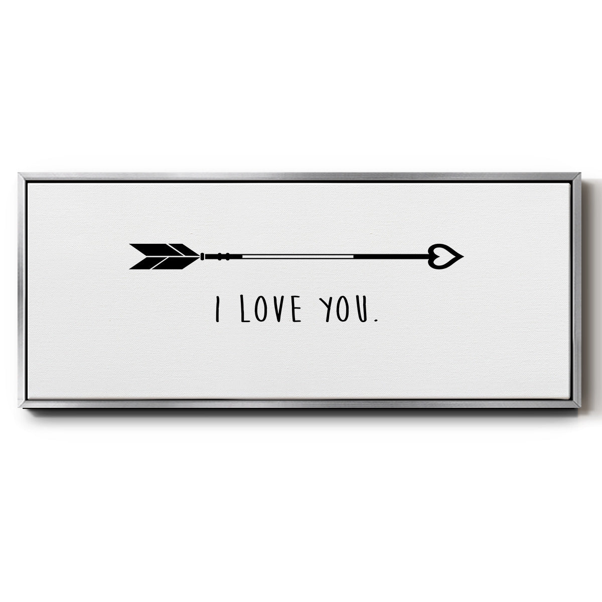 Love Arrow I - Floater Framed Canvas Print