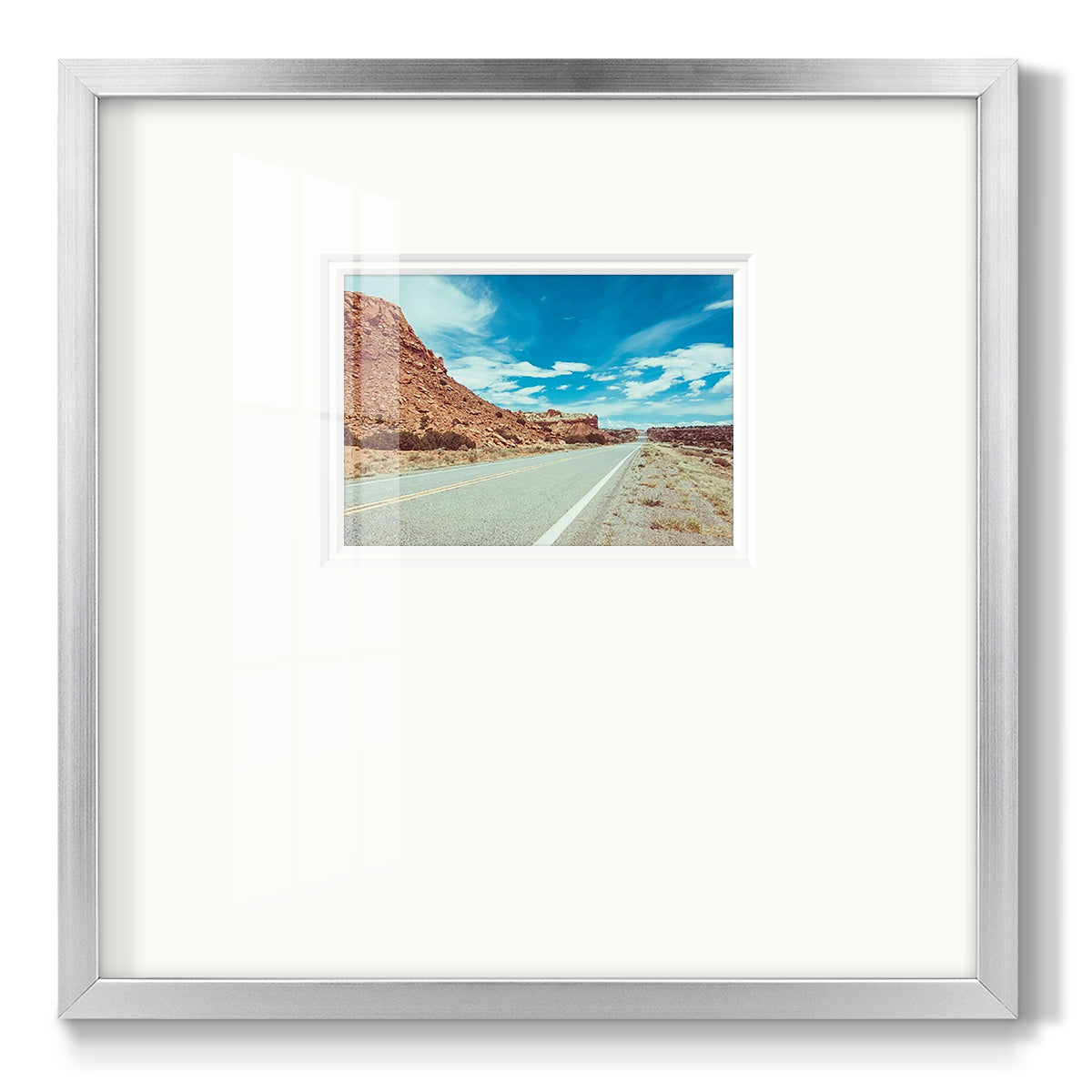 New Mexico Drive II - Double Matboard Framed Print