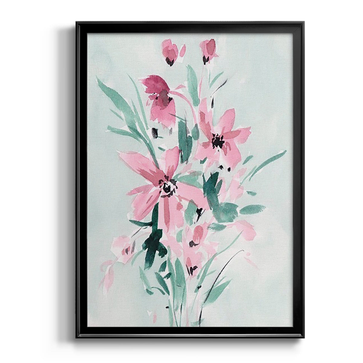 Posy Blooms II - Modern Framed Canvas Print