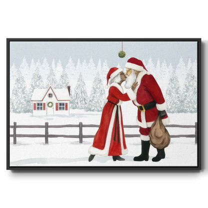 Christmas Love Collection A - Framed Gallery Wrapped Canvas in Floating Frame