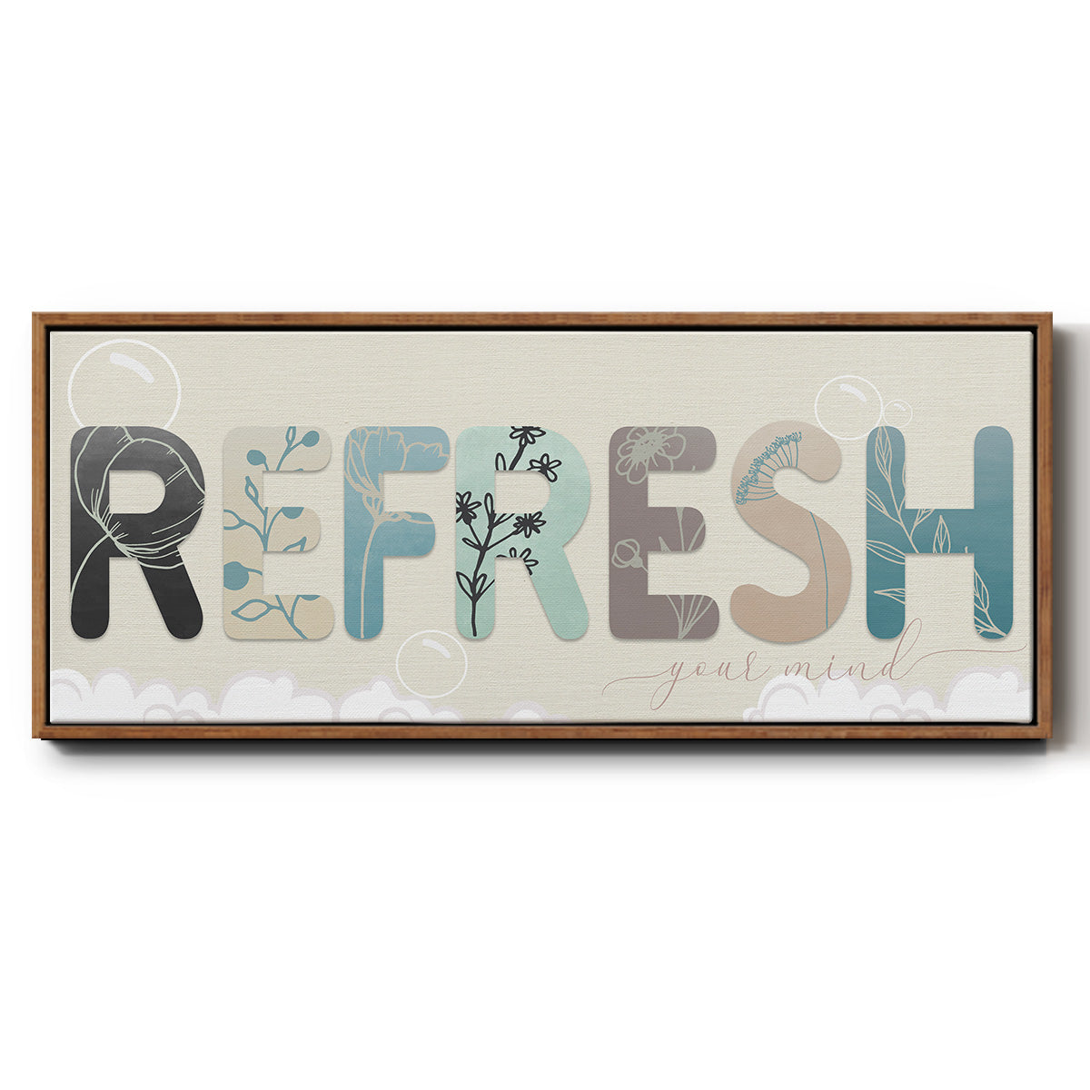 Orange Orchid - Floater Framed Canvas Print