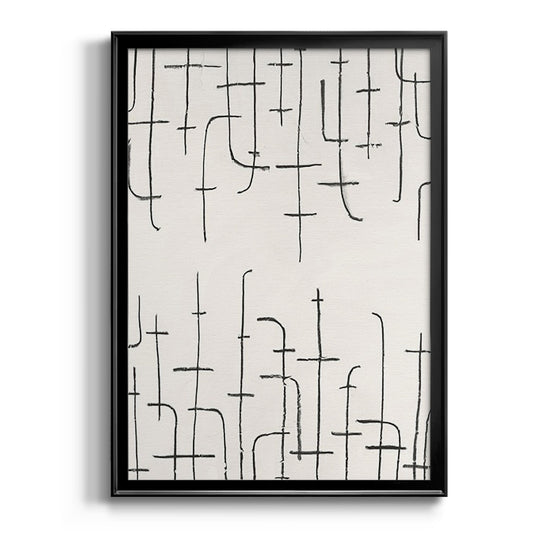 Vertical Arrangement I - Modern Framed Canvas Print