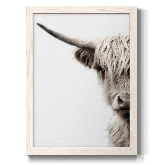 Highland Cattle - Barnwood Framed Canvas Print