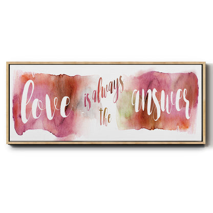 Love is the Answer - Floater Framed Canvas Print