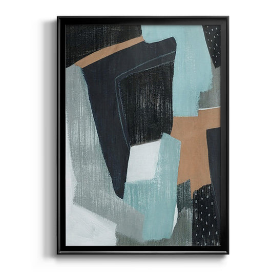 Tangerine Lagoon II - Modern Framed Canvas Print