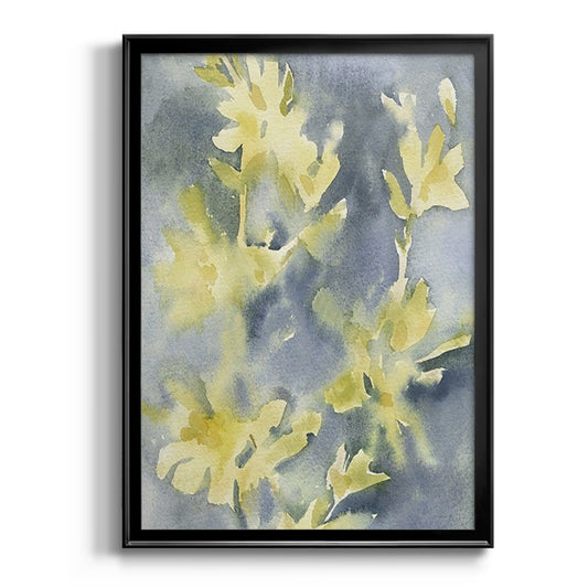 Forsythia Blooms II - Modern Framed Canvas Print