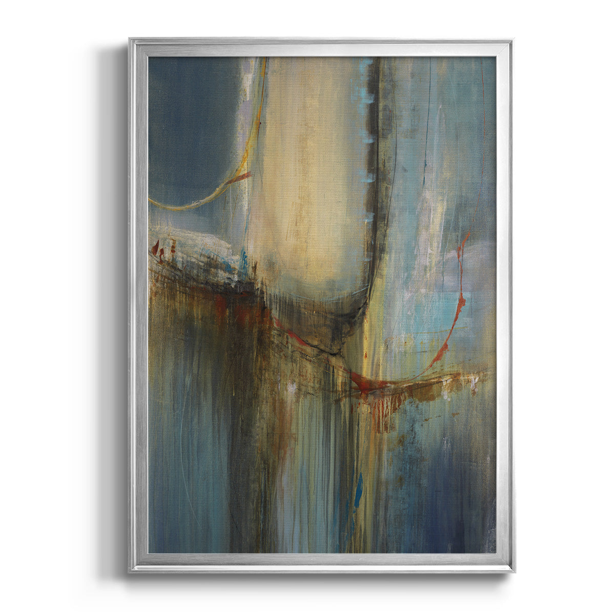 Moon Shadows - Modern Framed Canvas Print