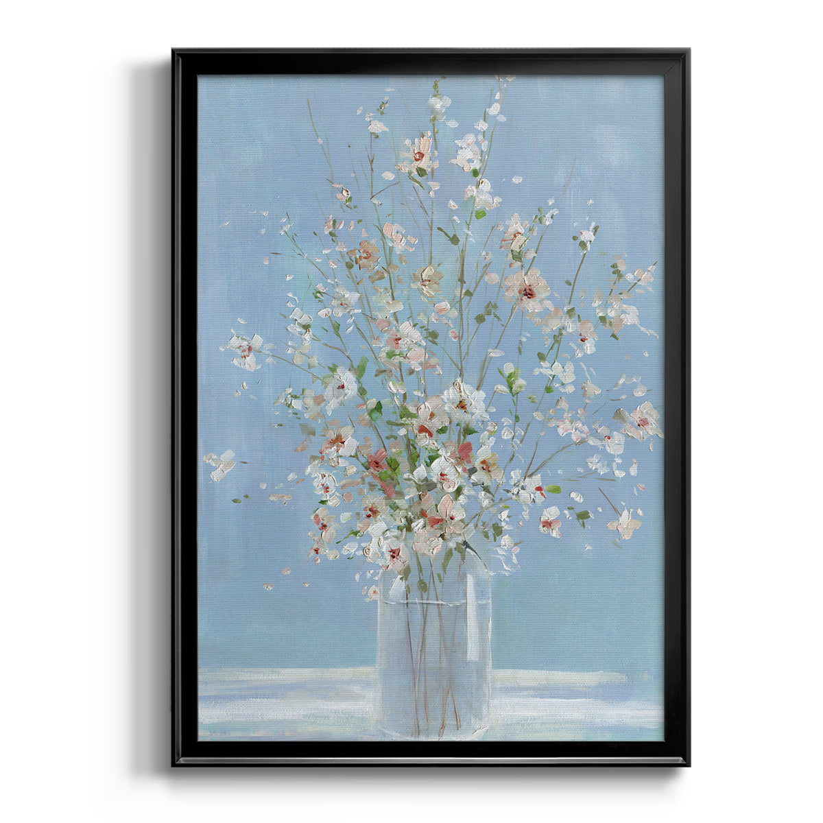 Cherry Blossom Arrangement - Modern Framed Canvas Print