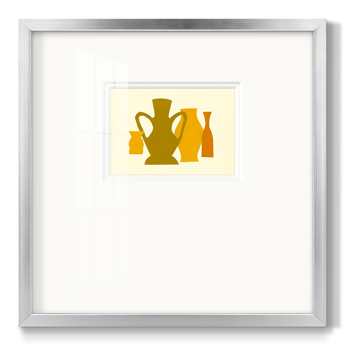 Posing Pottery I - Double Matboard Framed Print