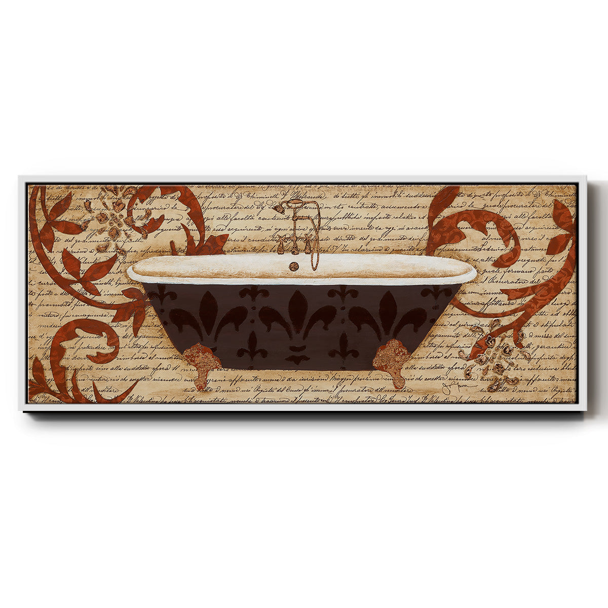 Renaissance Bath II - Floater Framed Canvas Print