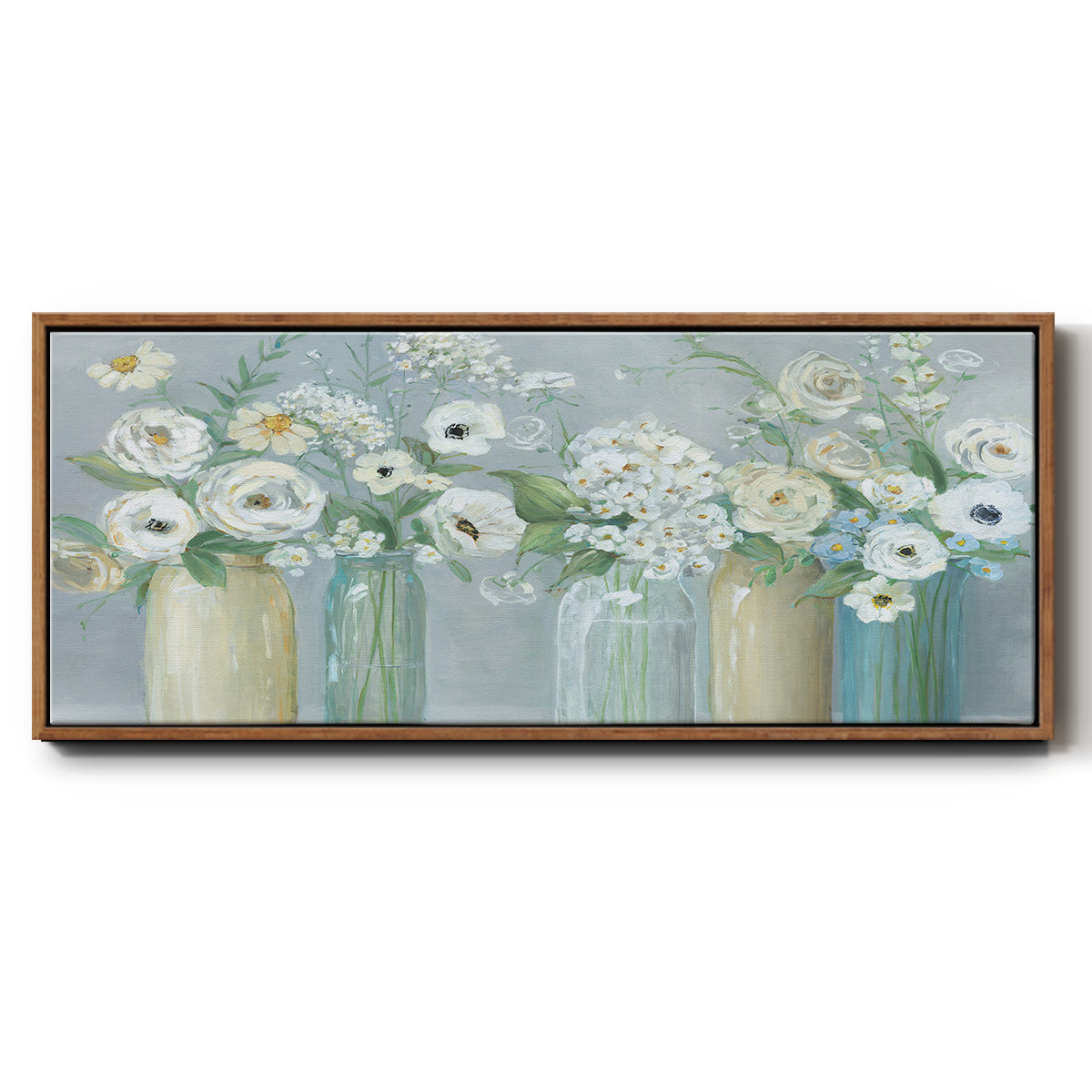 Blooming Meadow Beauties - Floater Framed Canvas Print