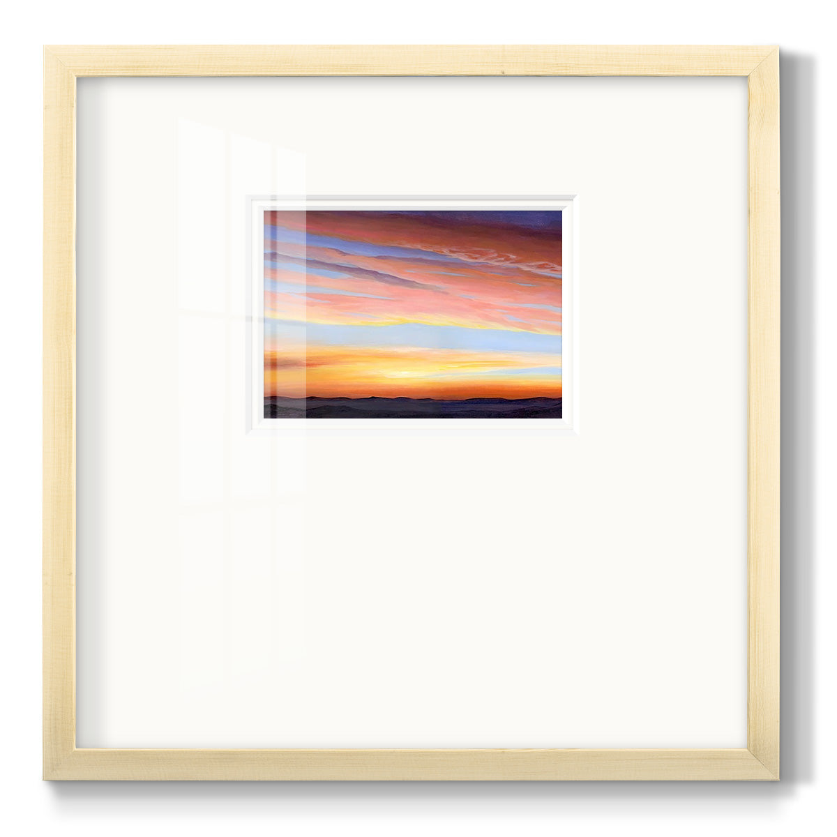 Ignited Dusk III - Double Matboard Framed Print