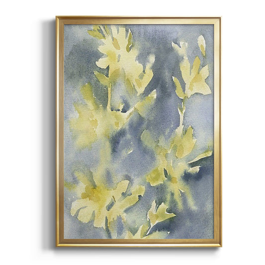 Forsythia Blooms II - Modern Framed Canvas Print