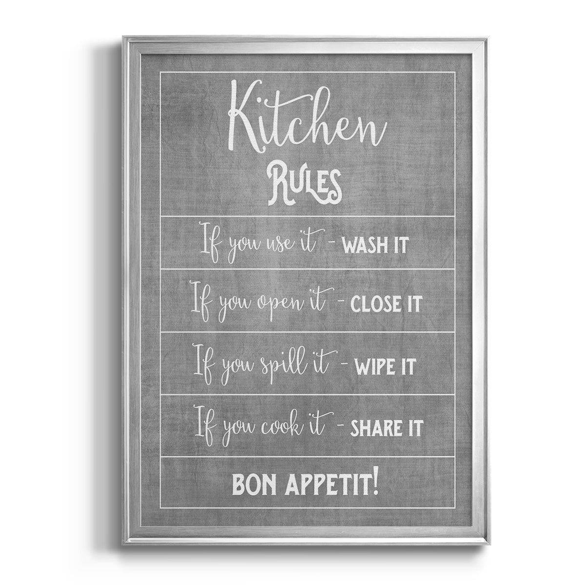 Bon Appetit - Modern Framed Canvas Print
