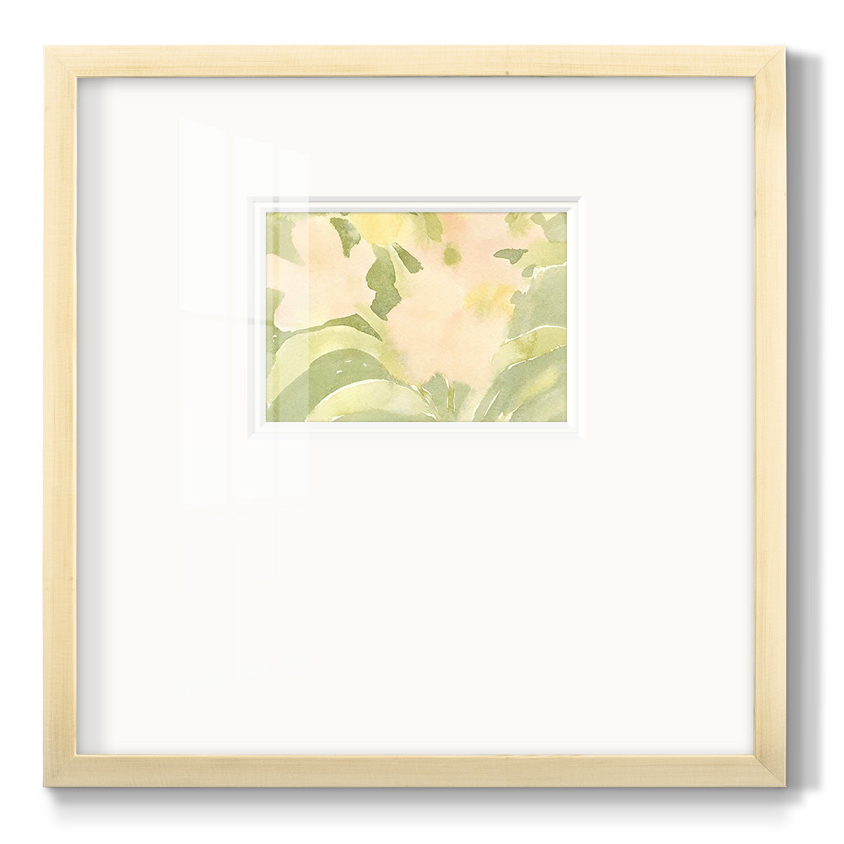 Verdant Floral Abstract II - Double Matboard Framed Print