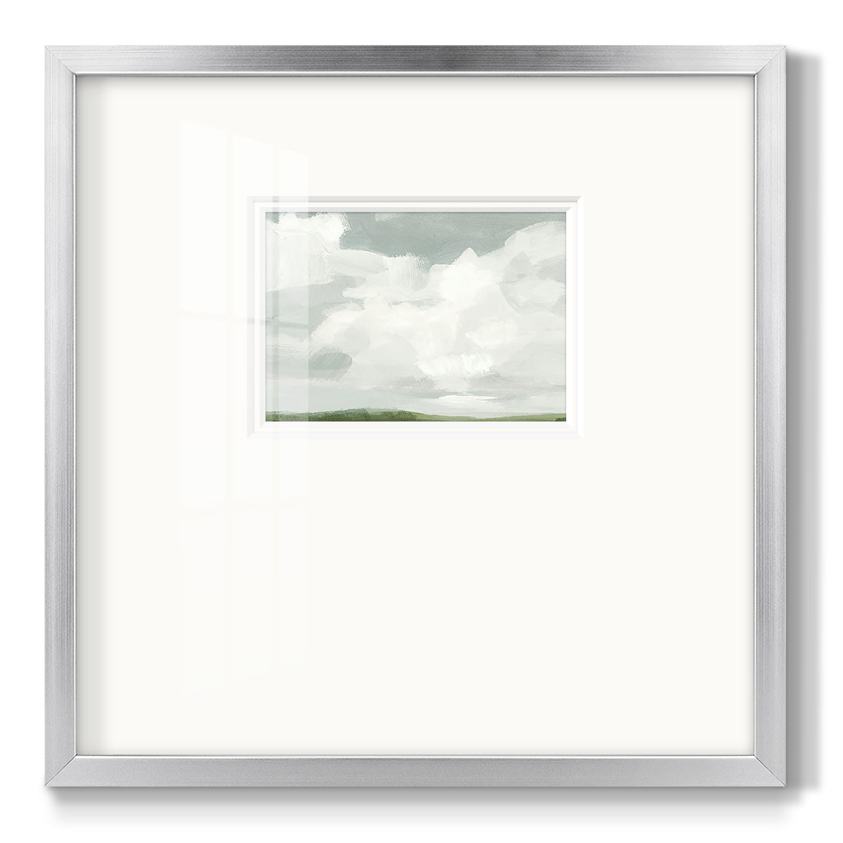 Gray Stone Sky I Premium Framed Print Double Matboard