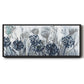 Indigo Field - Floater Framed Canvas Print