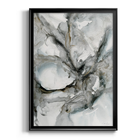 Marble Harmony - Modern Framed Canvas Print